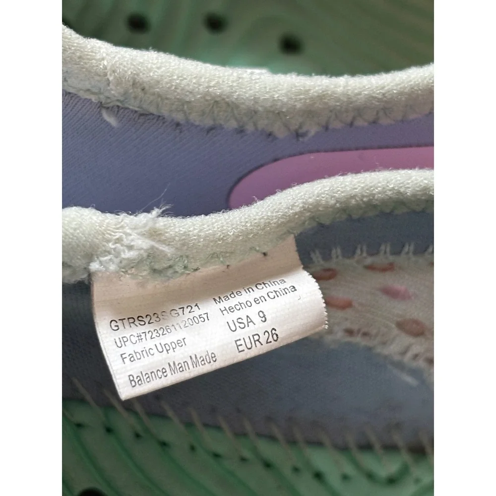 Rugged Shark Kids Aqua Water‎ Shoes Slip On Size 9 Pink Yellow Blue Mesh